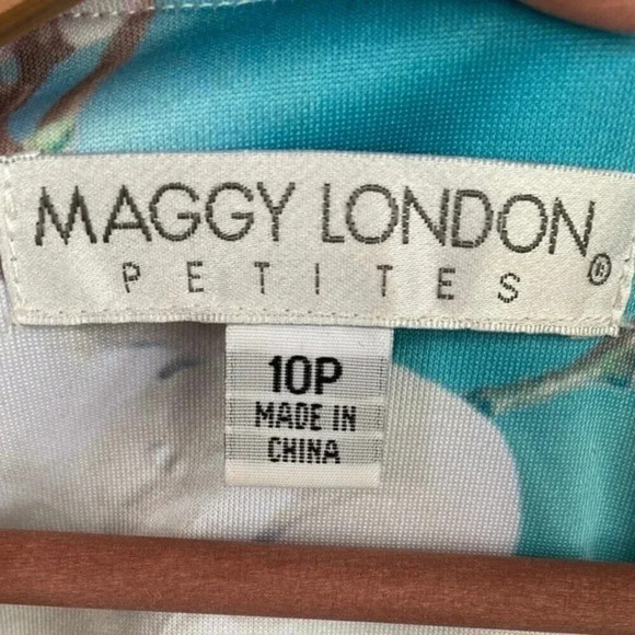 Maggy London, Scuba Dress in Teal Floral - Picture 7 of 7